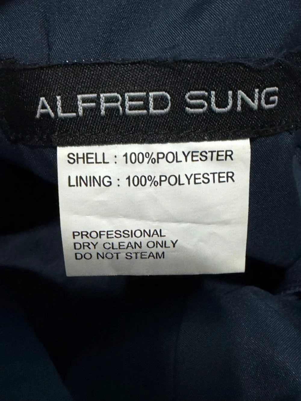 ALFRED SUNG Navy Sleeveless V-Neck Maxi Dress size 12 - Picture 3 of 6